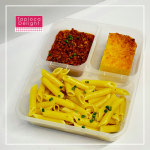 Bolognese Sauce with Pasta and Dessert
